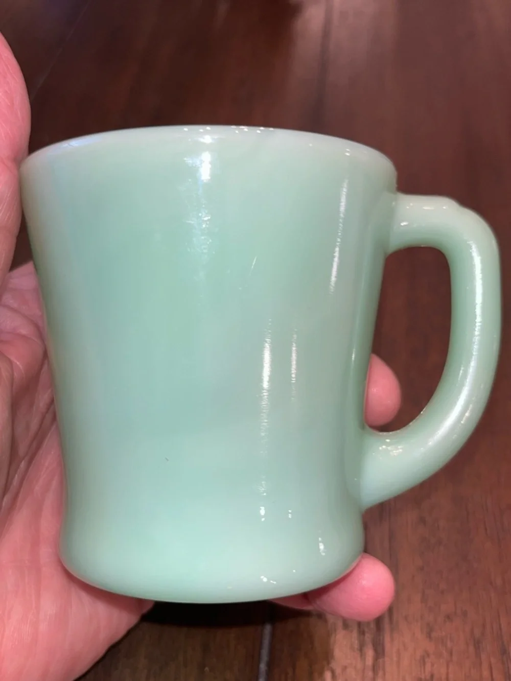 Fire King :(2) Vintage Jadeite Fire King Restaurant Style Coffee Cup: Very Nice